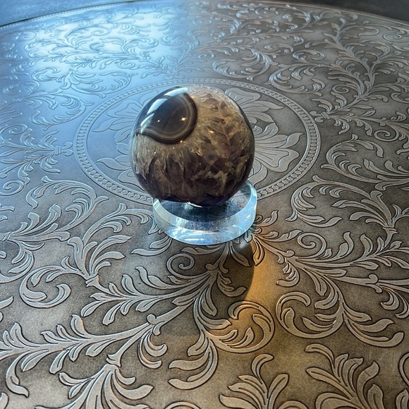 NWOT * Amethyst Rough Cut Sphere with Stand 3” - Picture 3 of 5